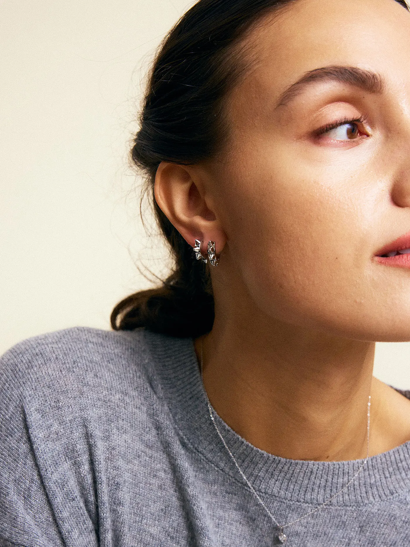 EDBLAD | Ohrringe PEAK HOOPS ICON Small Gold | silber